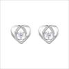 Brincos de prata S925 Brincos de zircão em forma de coração para mulheres Brincos de diamante de personalidade simples Presente de dia dos namorados para namorada