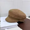 Boné Marinho de Camurça Sintética Fina com Aba Dupla para Mulheres, Chapéu Boina de Aba Curta, Outono/Inverno, Top Alto, Suave, Emagrecedor, Chapéu de Pintor