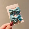 Pasador de pelo para niños coreano Pinza para el pelo de lazo rojo Pinza lateral para flequillo de bebé princesa Accesorio para el pelo de niña Pequeña Versátil Lindo