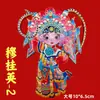 Imán de Nevera de Personaje de Ópera de Metal Maquillaje Facial de la Ópera de Pekín Imán de Souvenir Cultural y Creativo Mu Guiying Guan Yu Yang Guifei Succión Magnética