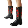 Nuevos Zapatos de Mujer Botas Bordadas Código Retro Talla Grande 35 Exportación 48 Negras Botas de Moda Clásicas para Adultos