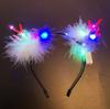 Pinza para el cabello luminosa de orejas de conejo, corona, orejas de gato, regalo, juguete de peluche, juego completo, puesto, parque, mercado nocturno, accesorios para el cabello, venta al por mayor