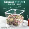 Caixa Selada para Alimentos a Granel de Supermercado, Recipiente para Lanches, Sementes Torradas e Frutas Secas, Caixa Selada Transparente de Acrílico à Prova de Poeira