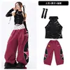 Conjunto de jazz hip-hop para niñas, moderno y elegante, para jóvenes bailarinas, ropa de práctica y actuación infantil