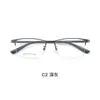 Armazones de Gafas de Aleación de Moda de Lujo de Alta Calidad para Élites del Lugar de Trabajo, Elegantes de Media Montura, Plástico Acero Texturizado, Se Pueden Montar Lentes, Venta al por Mayor desde Danyang