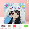 Pintura de Diamantes DIY 20*20 para Niños Dibujos Animados Anime Pintura Decorativa Hecha a Mano Kuromi Pegatinas de Diamantes Enmarcadas