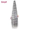 Aubes Cabello Sintético Paquete de Crochet para Cabello Onda Profunda Cabello a Granel 30 Pulgadas 120g Paquete de Cabello para Mujeres