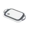 Tabla de cortar plegable cocina multiusos cesta escurridora Tabla de cortar exterior tabla de cortar portátil Bloques de corte