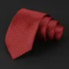Gravata Masculina Bordado Jacquard Gravata Vermelha Gravata Masculina de Alta Qualidade Amarrada à Mão Traje Formal Fabricante Personalizado Estoque Pronto Atacado