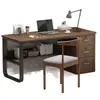 Estación de trabajo de oficina, combinación simple de escritorio y silla de oficina moderna, banco de trabajo simple para personal, escritorio de computadora para el hogar