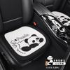Cojín de asiento de coche de verano para las cuatro estaciones, universal, de seda helada, transpirable, sencillo, con dibujos de panda, para reposacabezas de cintura de coche