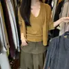 Conjunto de dos piezas de elegante cárdigan de punto estilo coreano para mujer, nueva colección otoño e invierno, chaleco de cuello halter + abrigo suéter de cuello en V