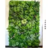 Pared de Fondo Decorativa de Enverdecimiento Vertical Césped Biónico Pared de Imagen Flor de Rosa Planta de Enverdecimiento Rosa Pared Vegetal Artificial Verde Planta