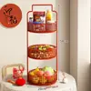 Bandeja de Frutas Sala de Estar Cesta de Frutas Multicamadas Porta-Frutas de Luxo Leve Bandeja para Chá da Tarde Household Snack Candy Storage Rack