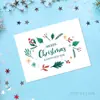 Tarjeta de Navidad tarjeta de bendición de regalo decoración de árbol de Navidad tarjeta de mensaje de flor caja de regalo tarjeta para escribir tarjeta floral