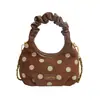 Design de Nicho Retrô Plissado Portátil Pequena Bolsa Feminina 2026 Nova Moda Mais Vendida Corrente para Comutar Crossbody Pequena Bolsa Tote
