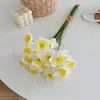 Arreglo Floral de Narcisos Artificiales Transfronterizo para Decoración de Sala de Estar en Casa, Ramo de Flores Artificiales para Montaje de Escena de Boda y Accesorios de Fotografía