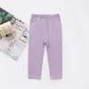Leggings de Verão para Crianças, Calças Doces Versáteis de Fibra de Madeira para Crianças, Calças Elásticas para Crianças, Finas de 9 Pontos para Meninas