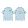 Algodón Puro PeinadoCamiseta Versátil de Manga Corta para Hombres y Mujeres, Atuendo de Pareja, Algodón Puro, Estilo Holgado y Casual, Top Holgado