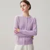 Suéter de cachemira para mujer con diseño floral de encaje de perlas tridimensional, cuello redondo, estilo abierto al frente, nueva colección otoño/invierno, prenda exterior de manga larga a la moda