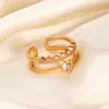 Anillo de Lujo Ligero de Moda Coreana Tendencia en Tiktok con Microincrustaciones de Diamante y Madreperla para Mujer con Acabado de Alta Gama Que No Se Desvanece