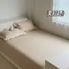 Funda de Cama de Algodón Lavado a la Piedra de Algodón 100% Estilo Francés Juego de Tres Piezas, Funda de Cama para Tatami, Funda de Edredón Juego de Cuatro Piezas, Cuatro Estaciones