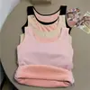 Nuevo chaleco térmico de otoño e invierno para mujer, acolchado de terciopelo, autocalentable, camiseta interior térmica sin costuras de una sola pieza