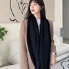 Bufanda Versátil del Fabricante para Mujer, Bufanda de Lana Tejida para Otoño e Invierno, Color Sólido, Protector de Cuello Cálido, Protección contra el Frío Normcore, Estilo Normcore