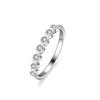Anel de Moissanita Feminino Anel de Prata 925 Anel Ins Anel Tremendo Linha Reta Sete Estrelas Anel Conjunto de Luxo Transfronteiriço