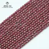 Vino Natural Granate Rojo Cuentas Facetadas Semiacabadas Mineral Crudo Cuentas Sueltas Facetadas Pulsera DIY Collar Clavícula Mayoreo