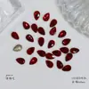 Atacado de fábrica arte de unhas Vermelho Claro formato especial broca de cano alto Cristal Vermelho festivo diy usar acessórios de unha broca decorativa