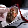 Marcador de página estilo chinês com nervuras de folha quatro famosos personagens dos Três Reinos desenho animado criativo artesanato DIY fábrica de presentes direto