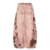 Pantalones de Pierna Ancha con Parches de Leopardo Retro Americano, Letras con Perforaciones Calientes, Ropa Urbana de Moda para Mujer, Holgados, con Caída, Casual, Deportivos, Largos