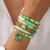 Calle. Pulsera del Día de San Patricio Pulsera Fresca Verde de Arcilla Suave Transfronteriza Europea y Americana Festival Irlandés Lucky Lucky
