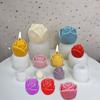 Renshan Molde de silicona para cubitos de hielo de rosa 3D, hockey sobre hielo, molde de yeso para vela perfumada de rosa del Día de San Valentín DIY