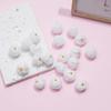 Suave bolita fragante de imitación de pelo de conejo de viento pequeño colgante 20MM cuentas de bola de felpa aretes cadena para teléfono móvil accesorios de joyería