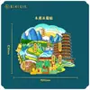 Ímãs de Geladeira de Madeira no Atacado em Estoque Apresentando Marcos Populares de Cidades, Design Original Souvenirs Criativos de Viagem de Guilin