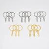 Llavero de múltiples especificaciones más cadena llavero de hierro anillo plano accesorios más 4 cadenas accesorios de joyería DIY