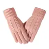 ¡Guau! Guantes de punto de invierno para mujer hechos a medida para cruzar fronteras, con forro polar, engrosados para abrigar, aptos para ciclismo al aire libre, compatibles con pantalla táctil