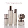 Frasco de loção 100ml frasco de essência 60ml frasco de base e primer frasco com acabamento escovado novo conjunto de material de embalagem cosmética