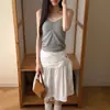 Estilo Chic Coreano 2026 Primavera y Verano Nueva Versión Coreana Falda Adelgazante de Color Sólido Ropa para Mujer