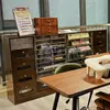Gabinete de almacenamiento para arte de uñas vitrina juego de mesa y silla para arte de uñas silla para arte de uñas estilo vintage gabinete de almacenamiento de madera maciza gel para uñas