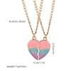 Collar Nuevo Amor Europeo y Americano para niños, colgante dulce colorido, aleación con goteo de aceite, collar de traje de buena amiga