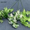 Folha de Begônia Arranjo de Flores para Auditório de Casamento Folhas Artificiais Impressão 3D Simulação Planta Verde Arranjo de Paisagem Interna Flores Artificiais Atacado