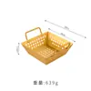 Cesta Cuadrada de Acero Inoxidable Estilo Coreano para Freír Papas Fritas y Pollo Frito, Cesta Engrosada con Doble Asa para Escurrir Aceite, Cesta Coladora para Freír Snacks