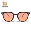 Óculos com Bloqueio de Luz Azul 99% com Lentes de PC Laranja, Revestimento Antirreflexo Ar, Hastes de Encaixe, Óculos Planos Transfronteiriços com Rebites, Armação Tr