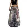 Jeans de Pierna Recta Adelgazantes de Mezclilla Desgastada Estilo Retro Americano Transfronterizos para Mujer 2026 Verano Cadena Digital Encaje Hombres