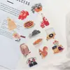 Adesivo Traseiro Personalizado para Capa de Celular, Adesivo de Gelatina Transparente 3D à Prova d'Água com Tema de Desenho Animado, Personalizado em Formato Especial