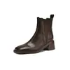 Botas Finas Botas Gruesas Botas de Mujer 2024 Costura Ajustadas Sueltas Nuevas Otoño e Invierno Botines Comercio Exterior Profesional Británico
