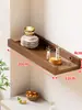 Estante de Pared de Madera para Dormitorio, Mesita de Noche, Tablero de Madera de Una Palabra Montado en la Pared, Estantería para Libros, Estante de Almacenamiento Montado en la Pared